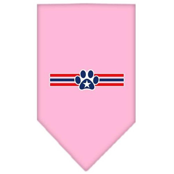 Unconditional Love Patriotic Star Paw Screen Print Bandana Light Pink Small UN758847